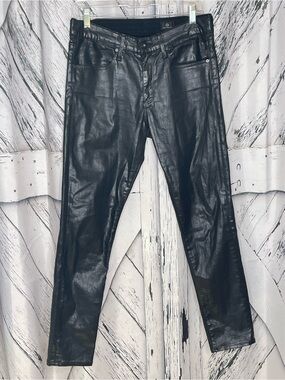 AG Adriano Goldschmied  Black Skinny Jeans Faux Leather 29R